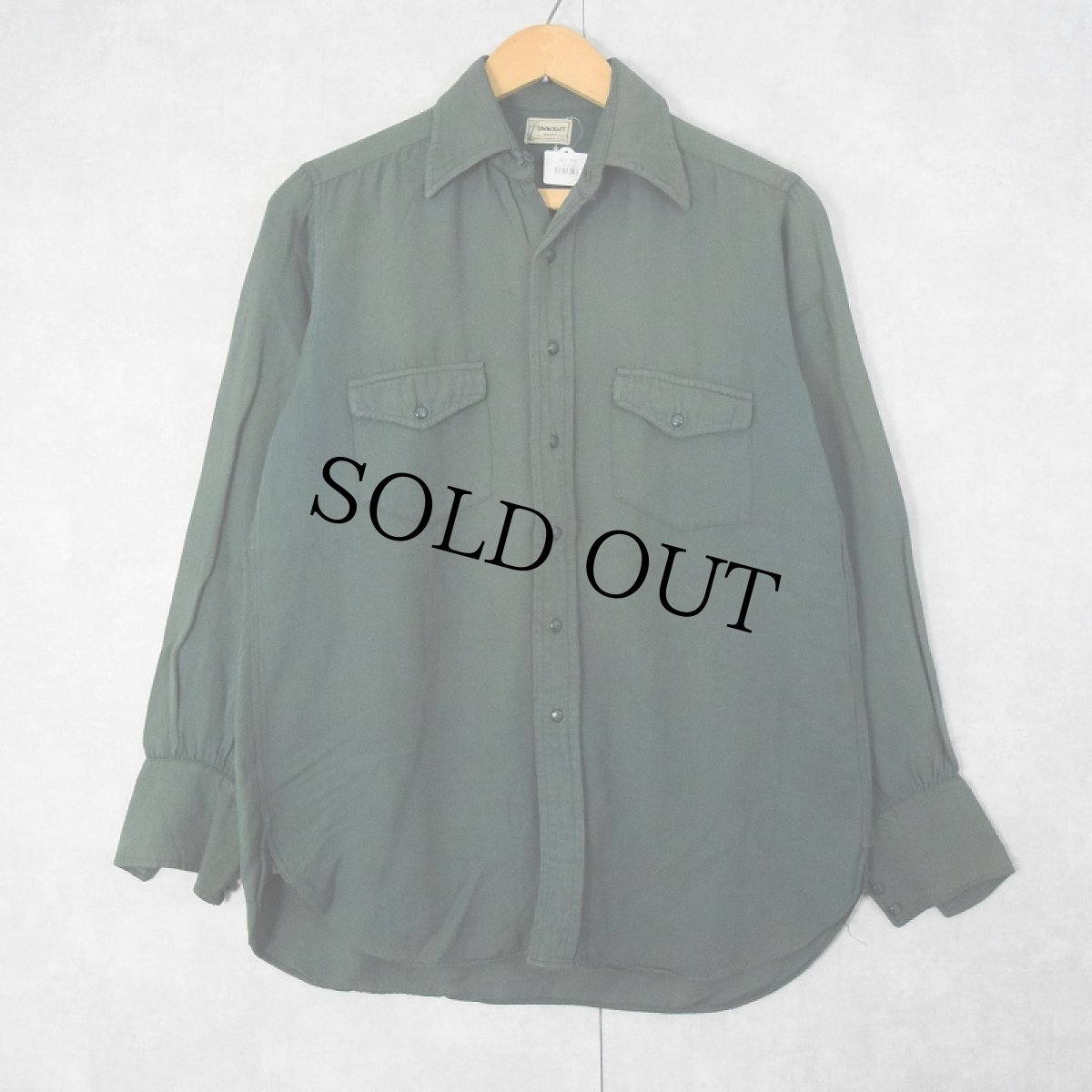 画像1: 40's TOWNCRAFT マチ付き コットン×レーヨンシャツ (1)