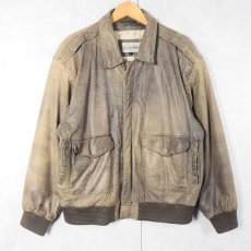 画像1: 80's〜 BRICHES "A-2 TYPE" レザーフライトジャケット L (1)