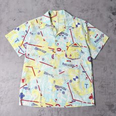 画像1: 40's US.ARMY 442部隊 "GO FOR BROKE" スーベニア コットンハワイアンシャツ (1)