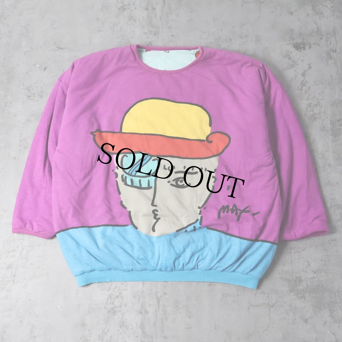 画像1: 80's NEO MAX "PETER MAX SIGNATURE SERIES" 中綿入り リバーシブルスウェット (1)