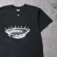 画像1: 90's FOTOFOLIO "Harold Edgerton / Milk Drop Coronet" フォトプリントTシャツ BLACK L (1)