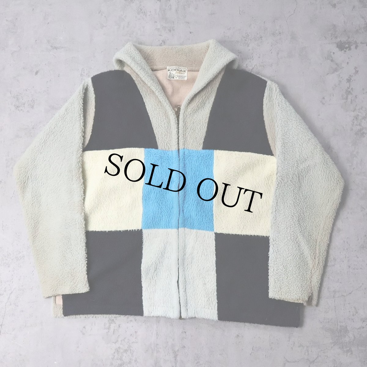 画像1: 50's CAMPUS KODIAK USA製 パネル切り替え フェイクファージャケット M (1)