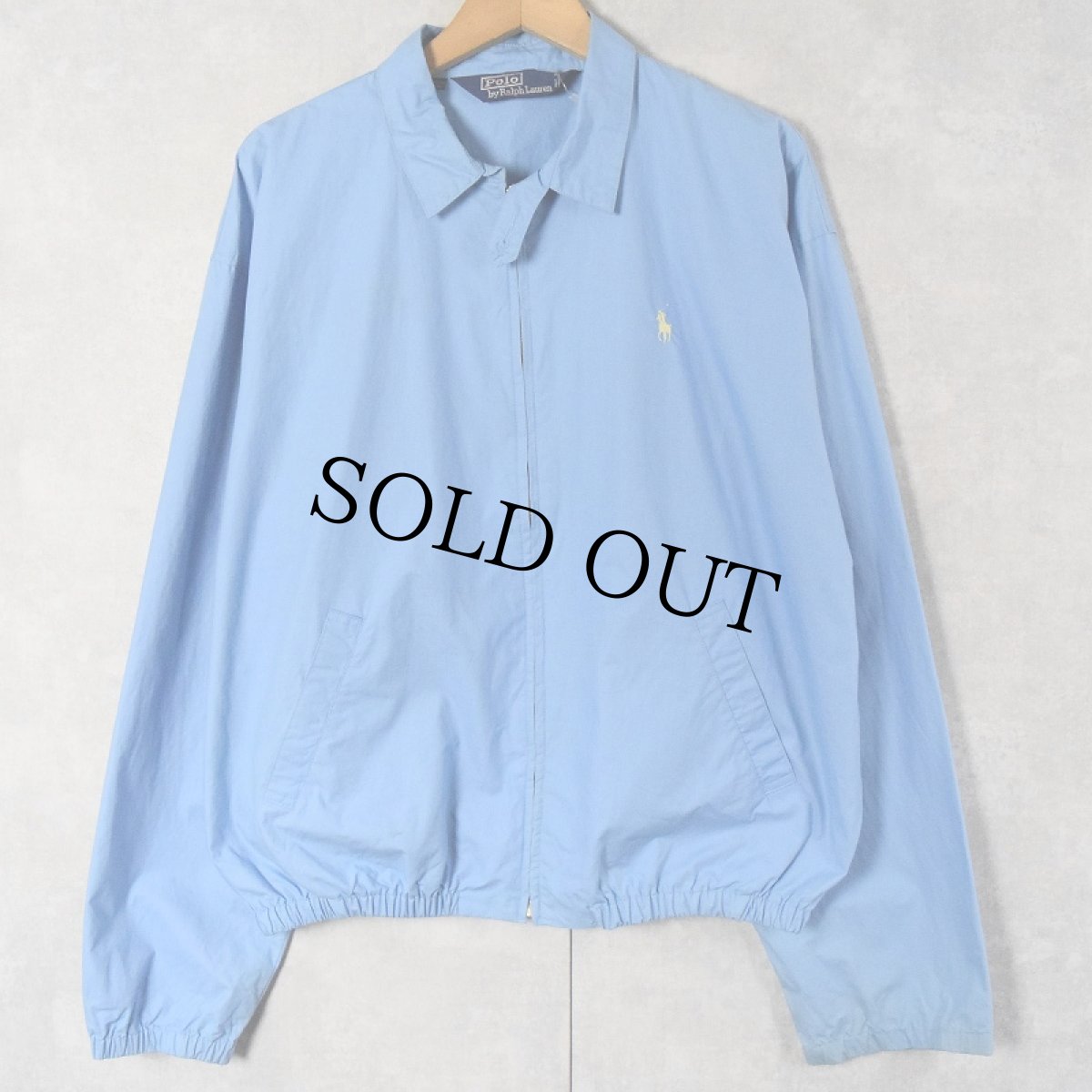 画像1: 90's POLO Ralph Lauren ロゴ刺繍 コットンスイングトップ L (1)