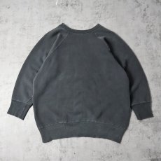 画像1: 60's 無地ラグランスウェット BLACK (1)