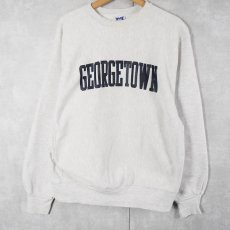 画像1: 90's MV SPORT REVERSE WEAVE TYPE USA製 "GEROGETOWN" プリントスウェット XL (1)