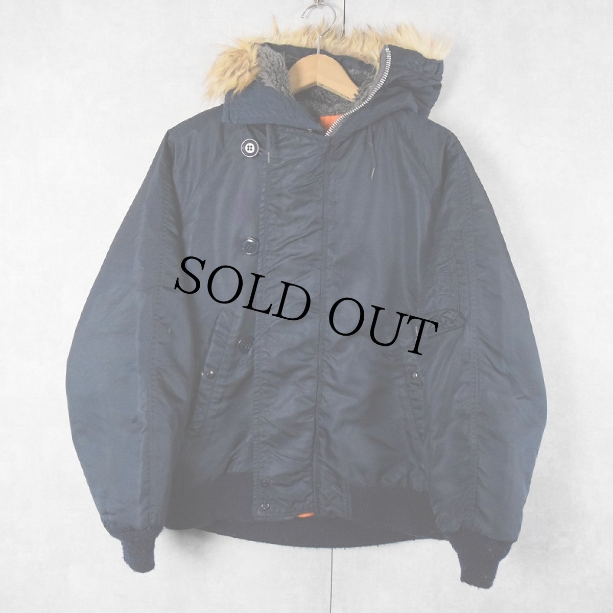 画像1: 70〜80's 民間品 "N-5A TYPE" フライトジャケット NAVY SIZE38 (1)