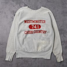 画像1: 70's Champion 赤単タグ REVERSE WEAVE USA製  "WESTMINSTER GROSS COUNTRY" プリントスウェット M (1)