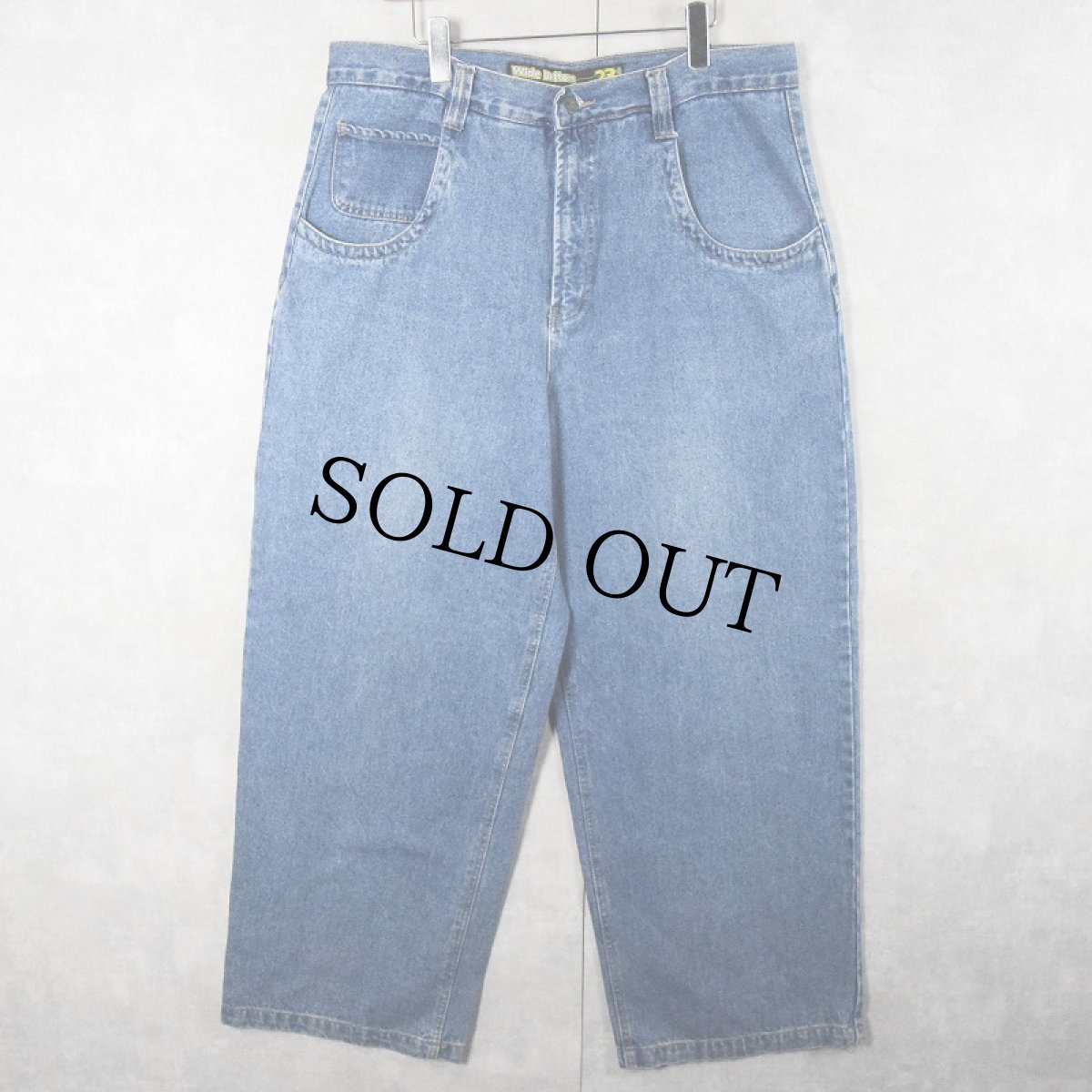 画像1: Results "wide borrom jean" デニムパンツ W38 (1)
