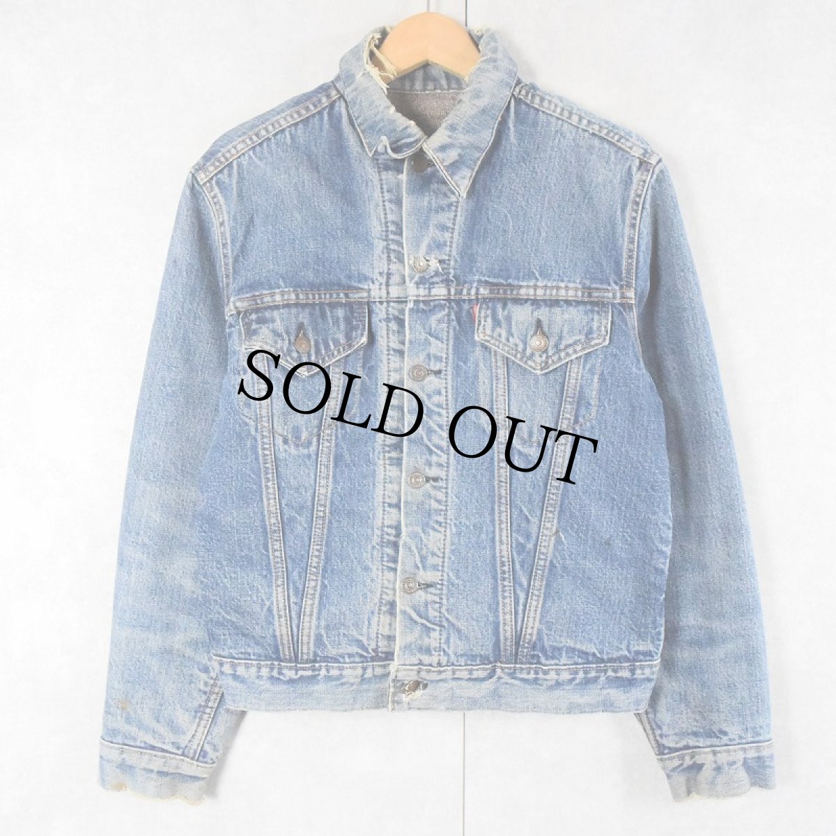 画像1: 【SALE】 60〜70's LEVI'S 70505 BIGE ブランケットライナー デニムジャケット (1)