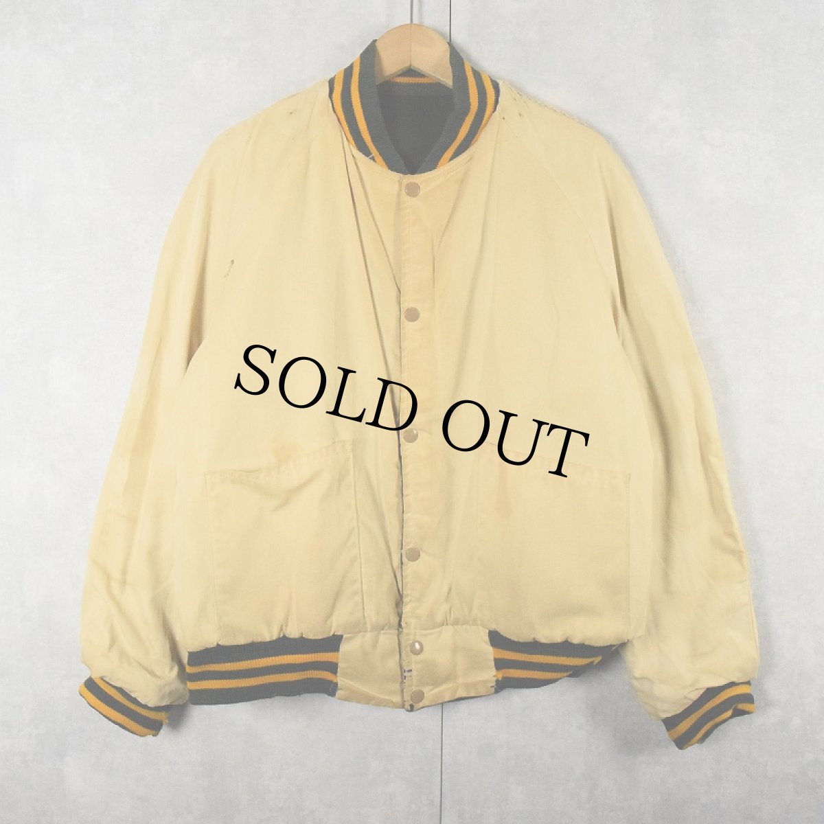 画像3: 60's PRINCETON "BROCKPORT STATE" リバーシブル ウールスタジャン (3)