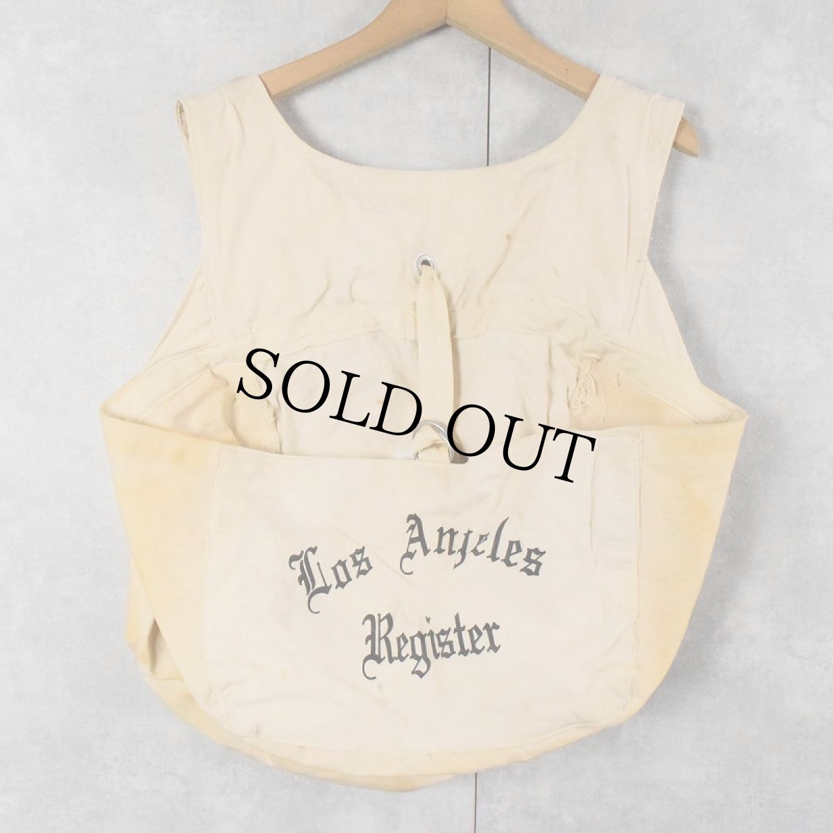 画像1: 【SALE】 VINTAGE "Los Angeles Register" ニュースペーパーバッグベスト (1)