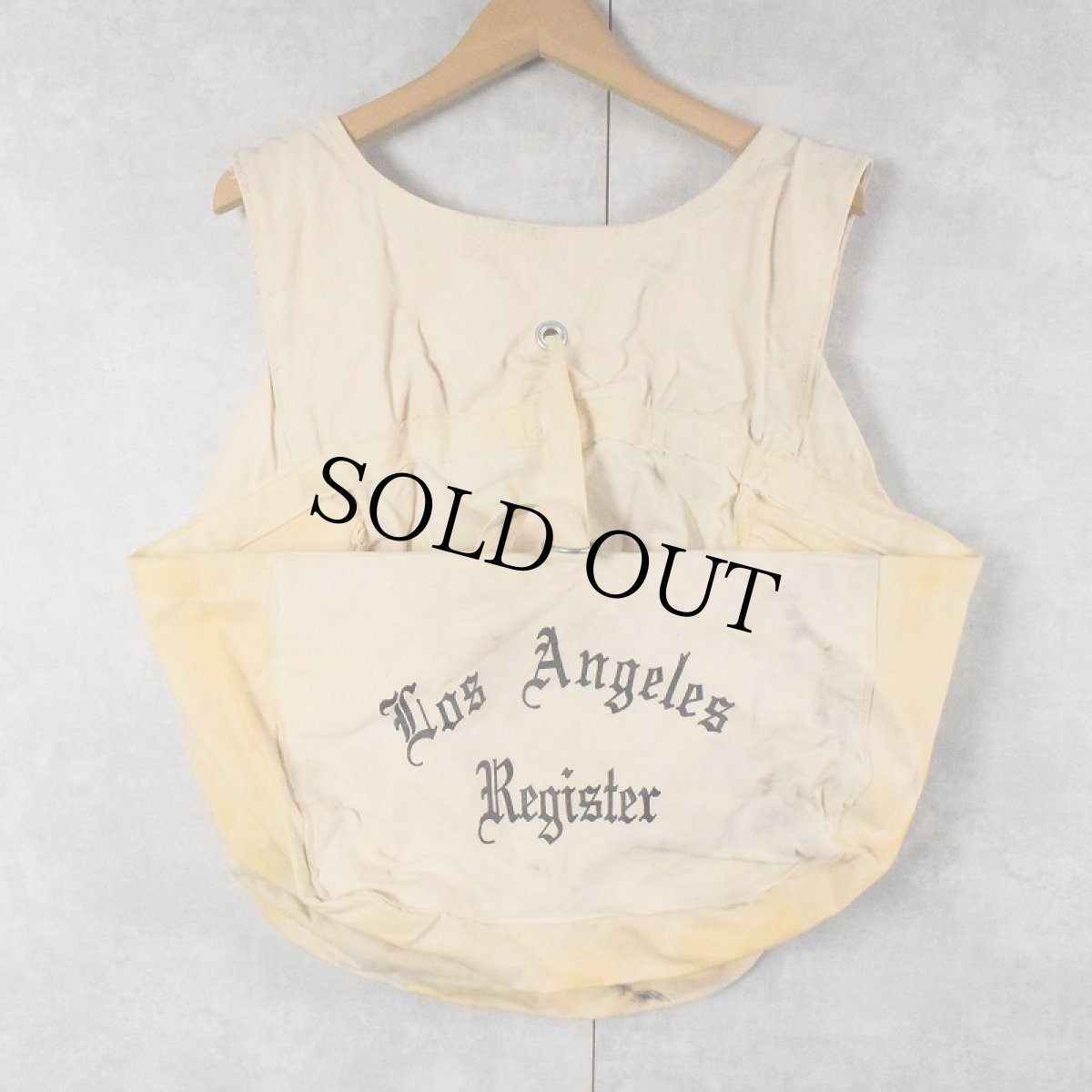 画像2: 【SALE】 VINTAGE "Los Angeles Register" ニュースペーパーバッグベスト (2)