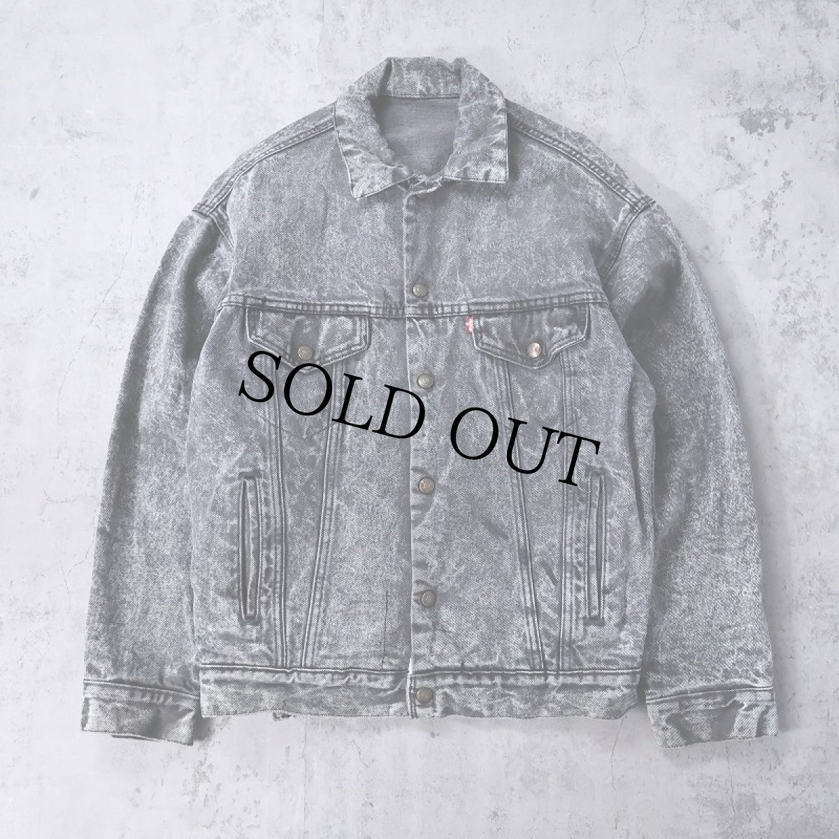 画像1: Levi's ケミカルウォッシュ ブラックデニムジャケット (1)