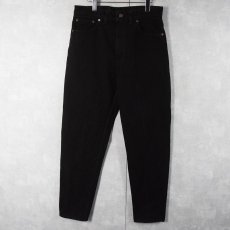 画像1: 90's Levi's 550 TAPERED LEG RELAXED FIT USA製 "サルファブラック" ブラックデニムパンツ W32 (1)