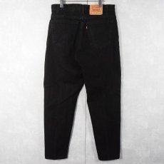 画像2: 90's Levi's 550 TAPERED LEG RELAXED FIT USA製 "サルファブラック" ブラックデニムパンツ W32 (2)