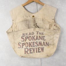 画像1: VINTAGE "READ THE SPOKANE SPOKESMAN REVIEW " ニュースペーパーバッグベスト (1)