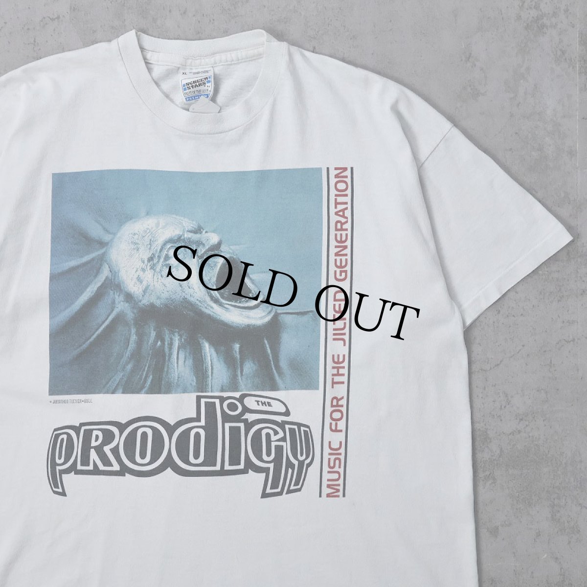 画像1: 90's The Prodigy "Music For The Jilted Generation" エレクトロロック・バンド アルバムプリントTシャツ XL (1)