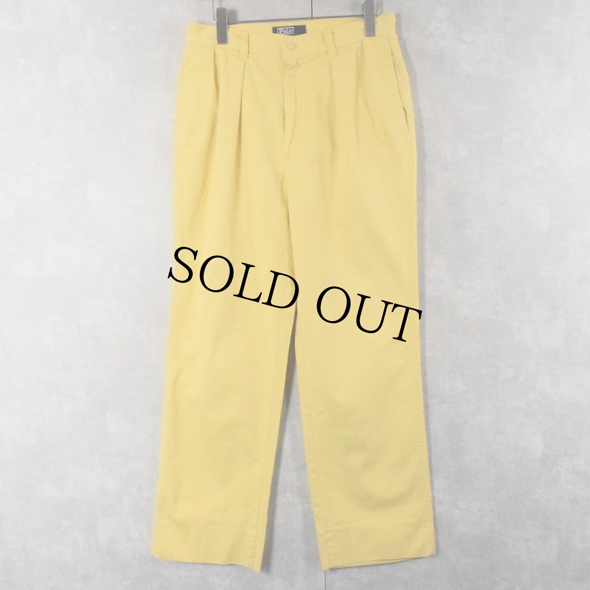 画像1: 【SALE】 POLO Ralph Lauren 2タック コットンチノトラウザーズ W30 (1)