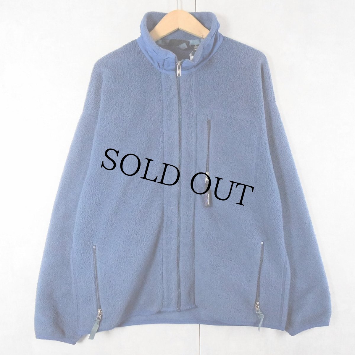 画像1: 90's patagonia 雪なしタグ USA製 フリースジップジャケット NAVY L (1)