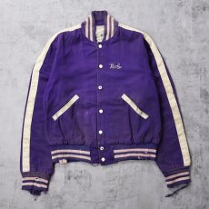 画像2: 40〜50's Elkhart Sportswear "ROAD GENTS NILES MICH" チェーン刺繍 カークラブ コットンジャケット (2)