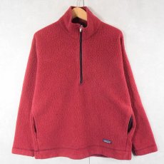 画像1: 90's patagonia USA製 ハーフジップフリースジャケット M (1)