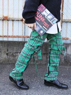 画像1: TRIPP NYC タータンチェック柄 ボンテージパンツ W36 (1)