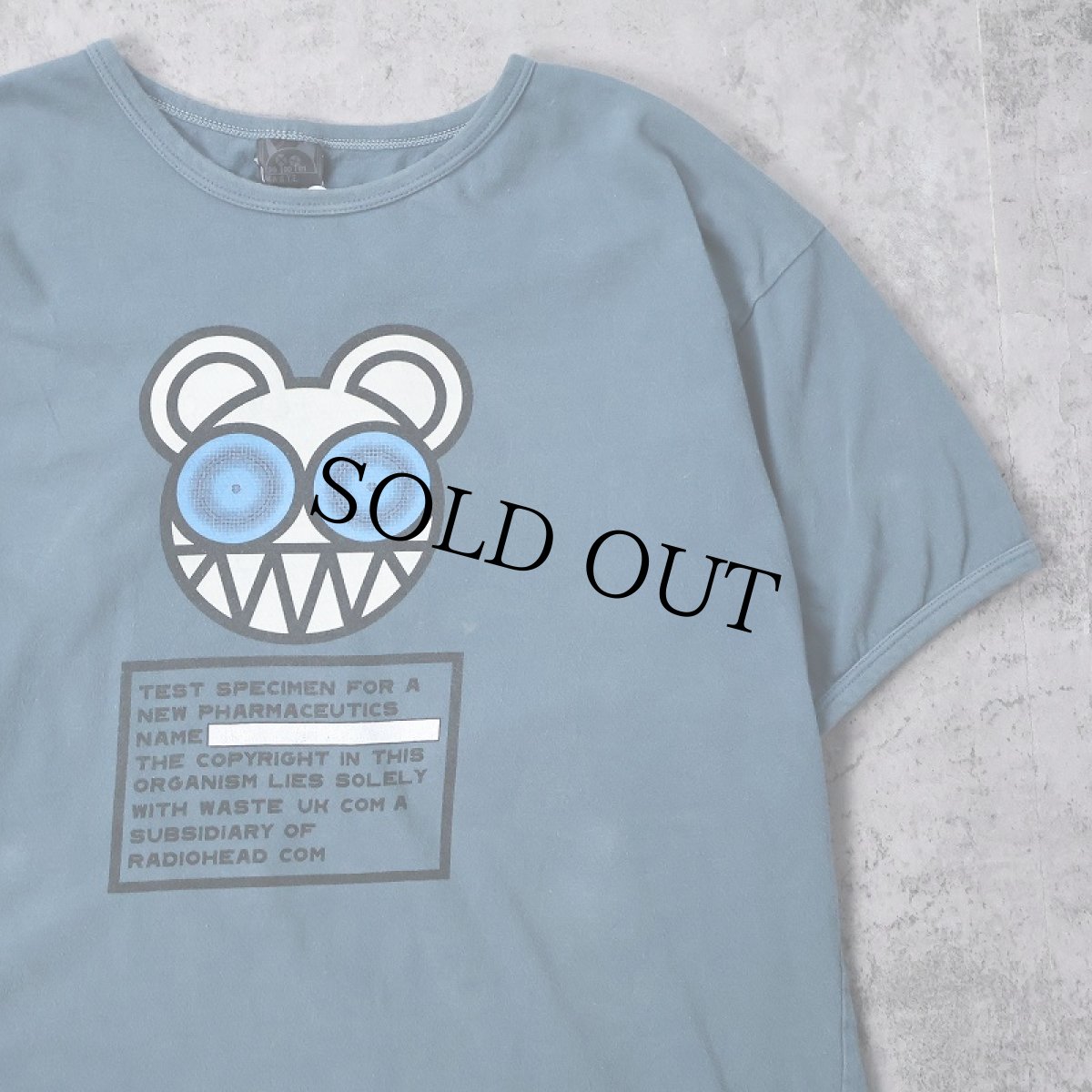 画像1: 2000's RADIOHEAD "Kid A Test" ロックバンド プリントTシャツ (1)