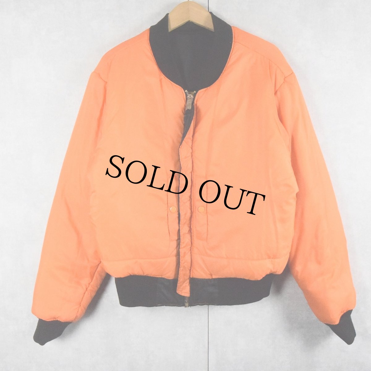 画像3: UNITED STATES MARINE CORPS "MA-1 TYPE" フライトジャケット BLACK M (3)