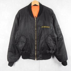 画像2: UNITED STATES MARINE CORPS "MA-1 TYPE" フライトジャケット BLACK M (2)