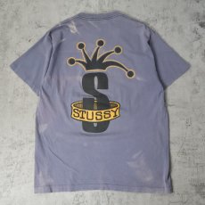 画像1: 80's STUSSY USA製 "CROWN" プリントTシャツ XL (1)