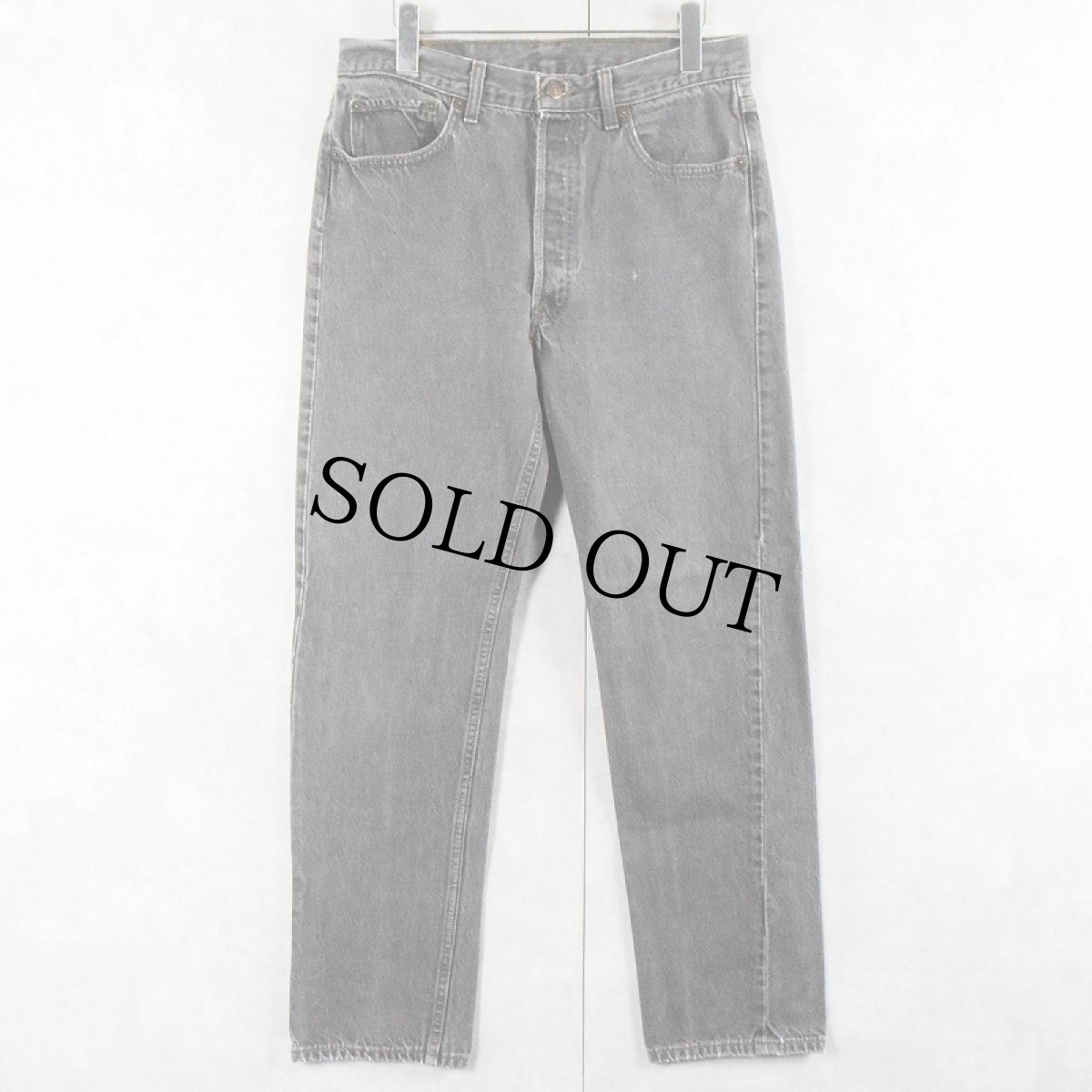 画像1: 90's Levi's 501 USA製 先染め ブラックデニムパンツ W32 (1)