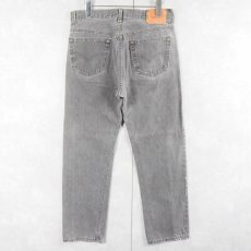画像2: 90's Levi's 501 USA製 先染め ブラックデニムパンツ W32 (2)