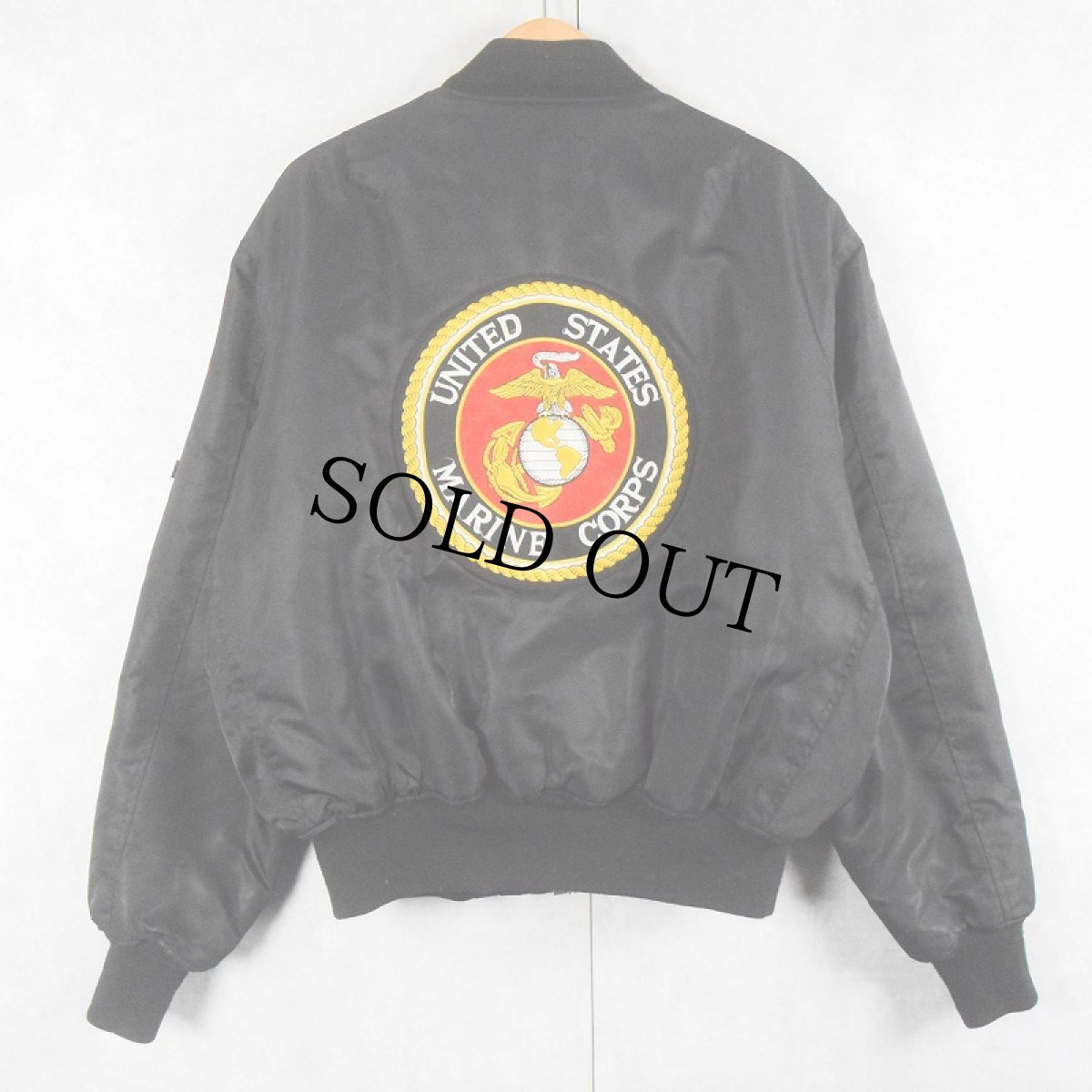 画像1: UNITED STATES MARINE CORPS "MA-1 TYPE" フライトジャケット BLACK M (1)