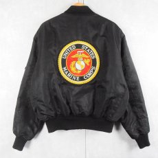 画像1: UNITED STATES MARINE CORPS "MA-1 TYPE" フライトジャケット BLACK M (1)