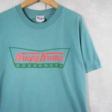 画像1: Krispy Kreme Doughnuts ドーナツショップ ロゴプリントTシャツ L (1)