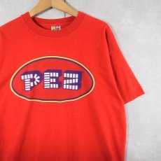 画像1: 90's PEZ USA製 キャンディーブランド ロゴプリントTシャツ XL (1)