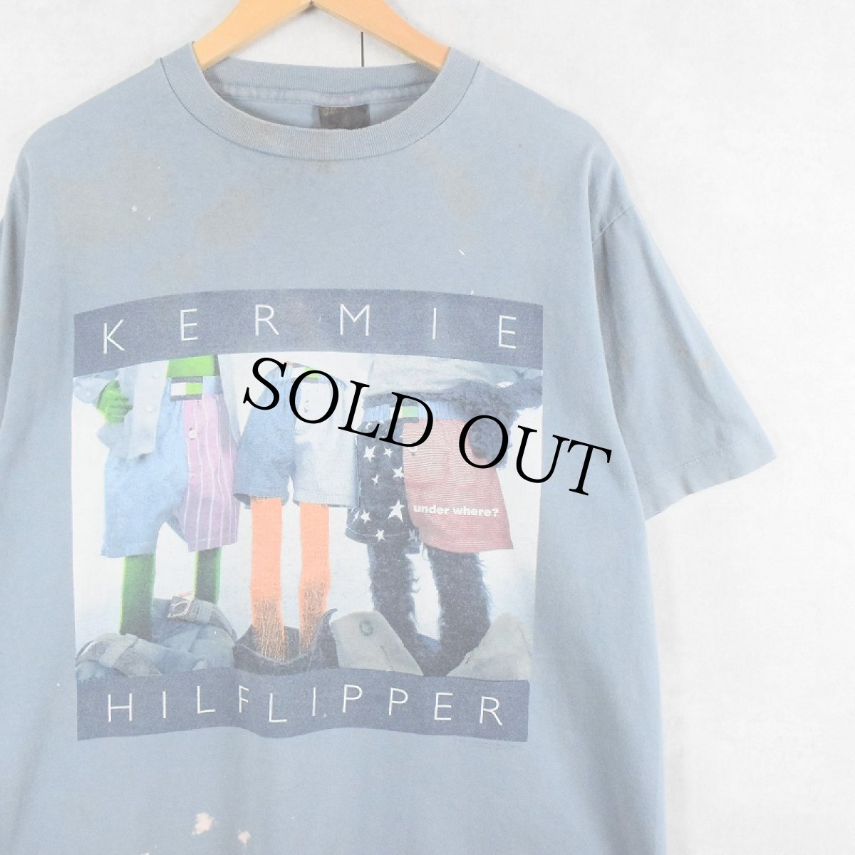 画像1: 90's The Muppets USA製 "KERMIE HILFLIPPER" パロディプリントTシャツ (1)