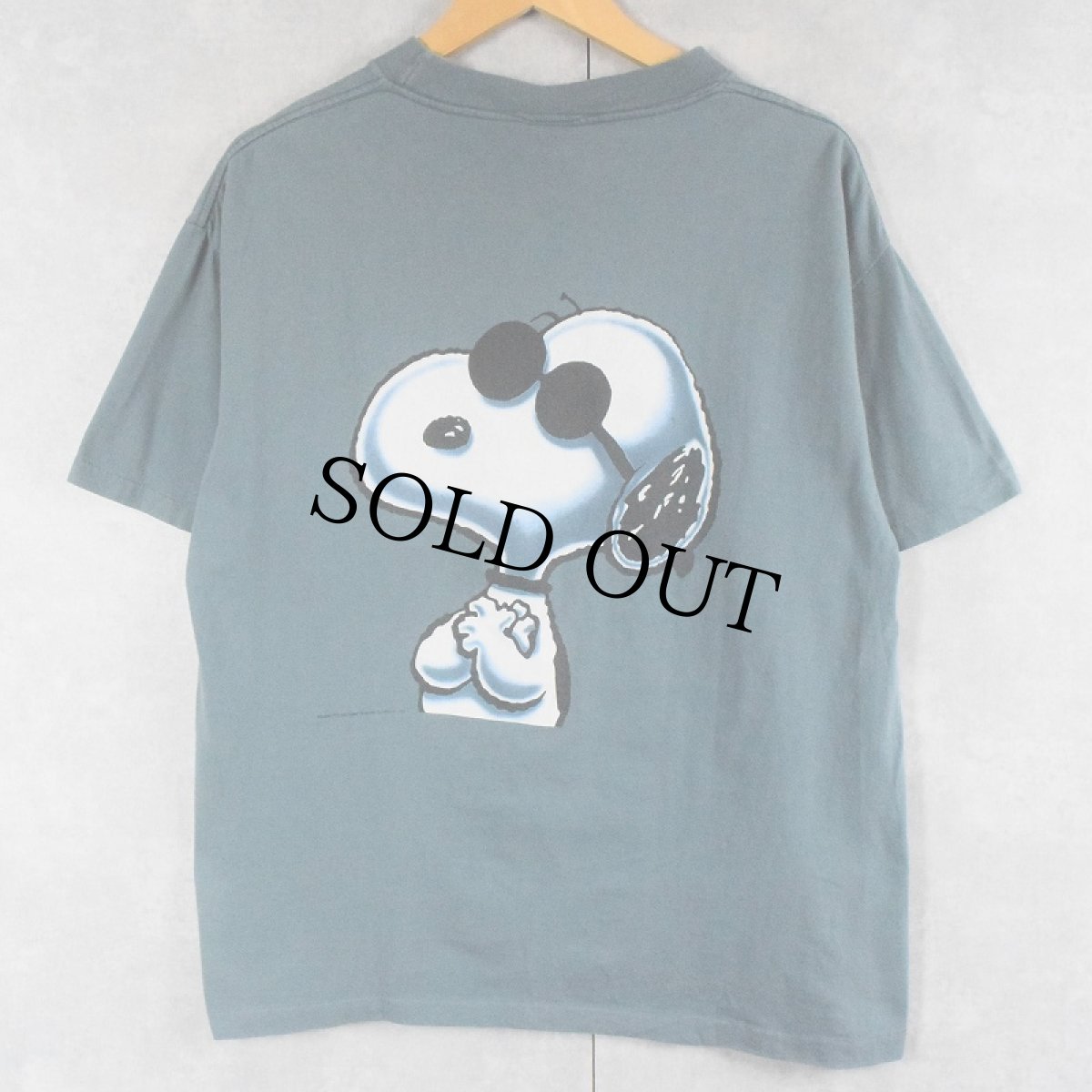画像1: 90's SNOOPY USA製 "JOE COOL" パロディプリントTシャツ L (1)