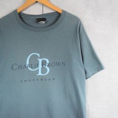 画像2: 90's CHARLIE BROWN USA製 パロディプリントTシャツ L (2)