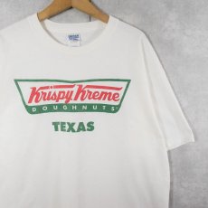 画像1: Krispy Kreme Doughnuts "TEXAS" ドーナツショップ ロゴプリントTシャツ XL (1)