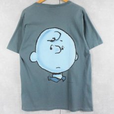 画像1: 90's CHARLIE BROWN USA製 パロディプリントTシャツ L (1)