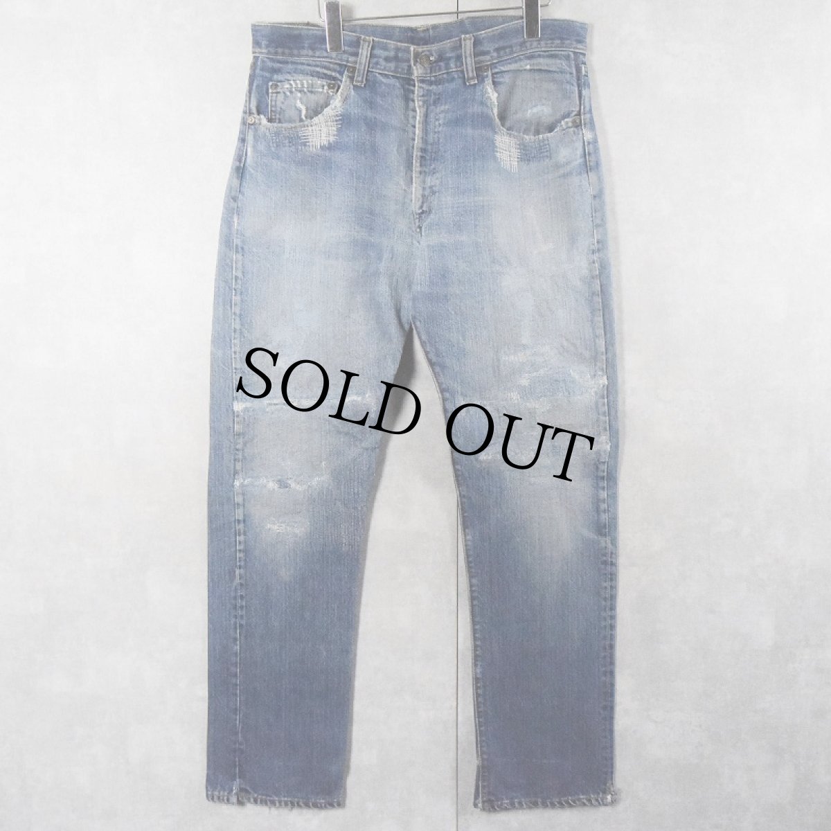 画像1: 60's LEVI'S 505 BIGE デニムパンツ W29 (1)