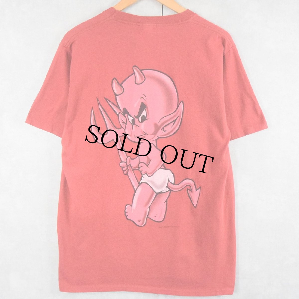 画像1: 90's Hot Stuff the Little Devil USA製 "HOT STUFF" パロディプリントTシャツ L (1)
