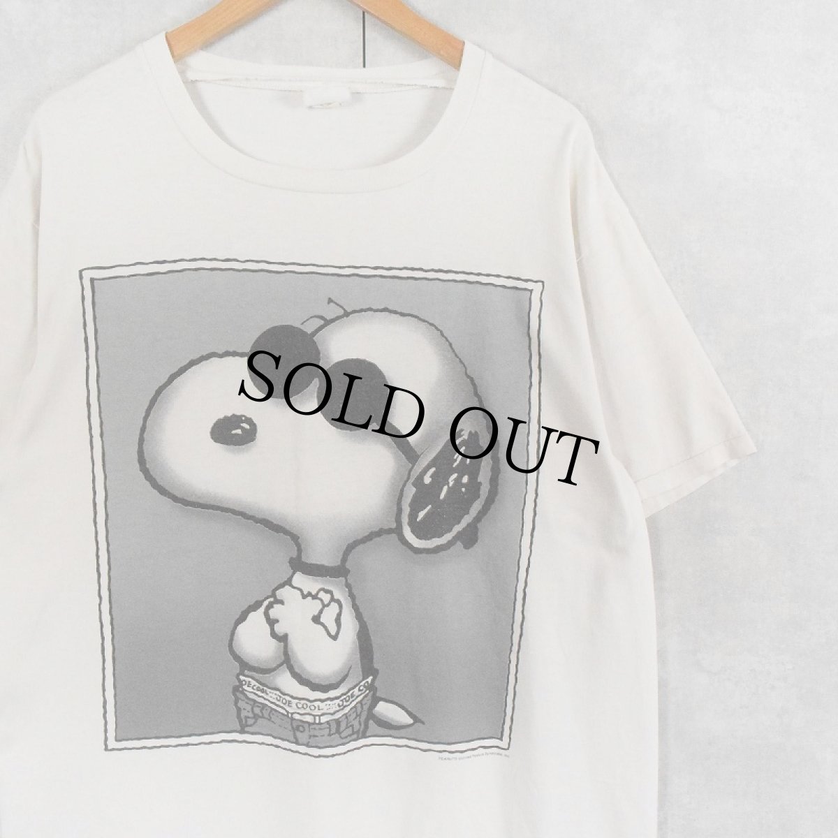 画像1: 90's SNOOPY USA製 "JOE COOL" パロディプリントTシャツ XL (1)