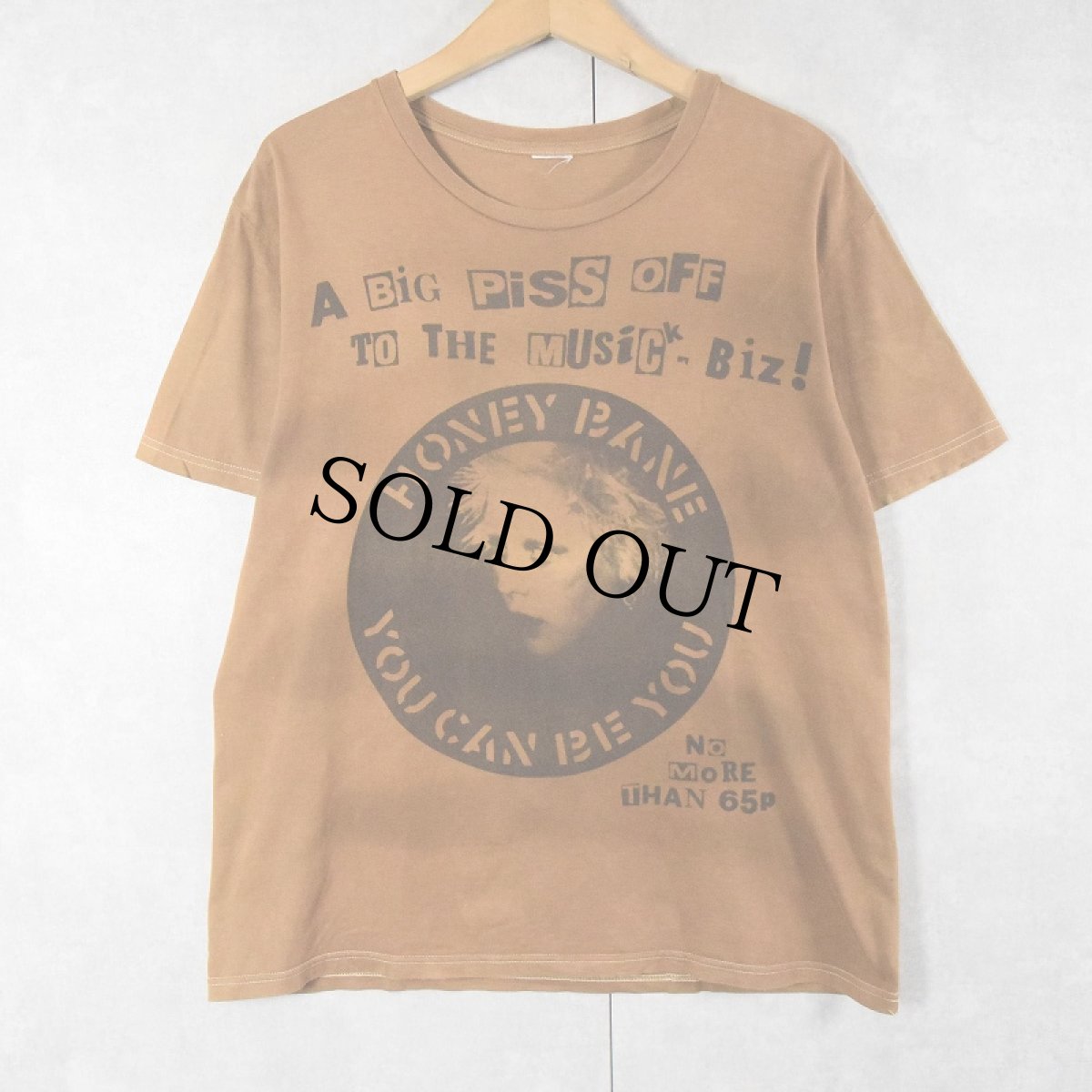 画像1: Honey Bane "A Big Piss Off to the Musick" パンク・ロック・シンガー プリントTシャツ (1)