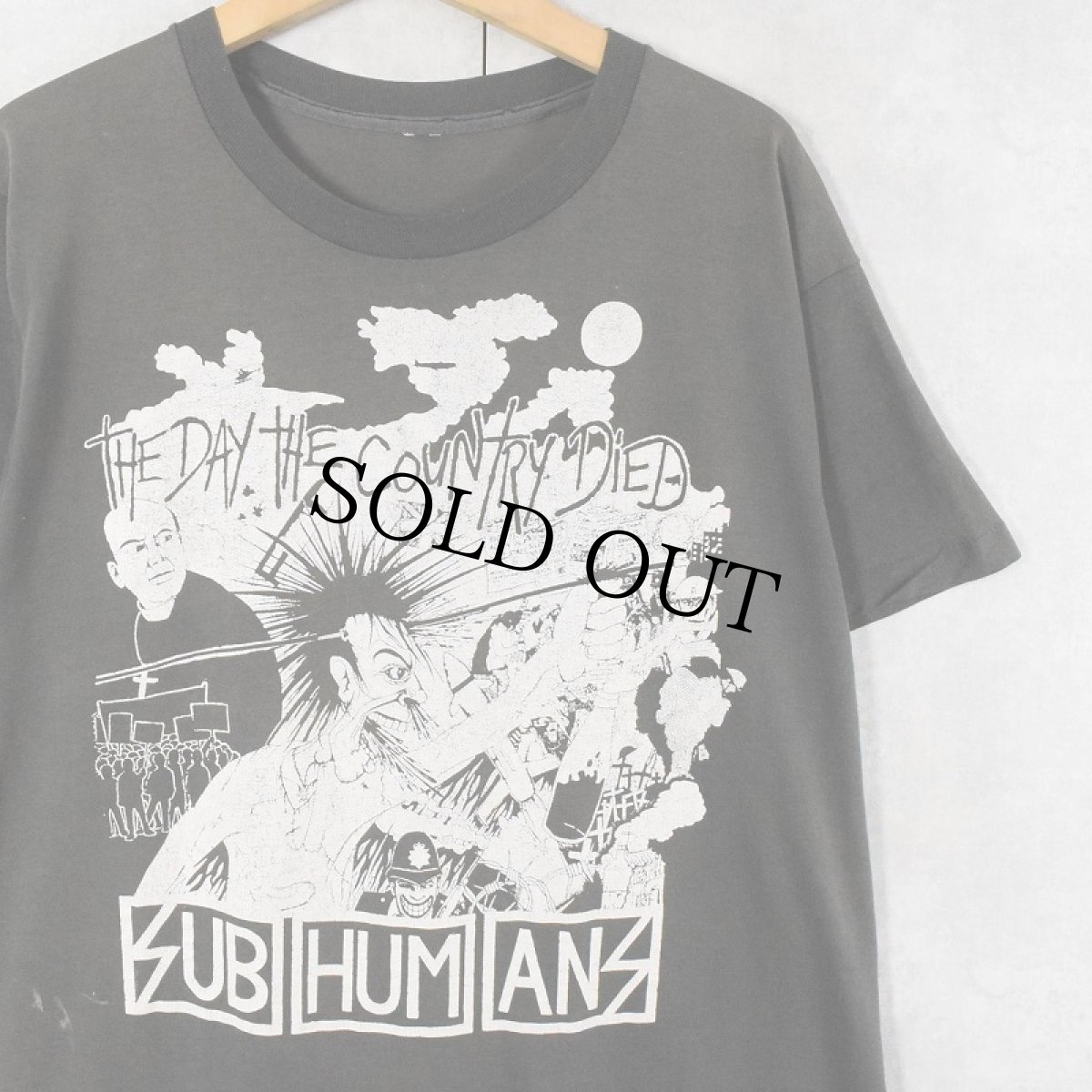 画像1: 【SALE】90's Subhumans "The Day The Country Died" パンクロックバンド プリントTシャツ (1)
