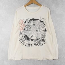画像1: DISORDER "VIOLENT WORLD" ストリートパンクバンド アルバムプリントロンT (1)