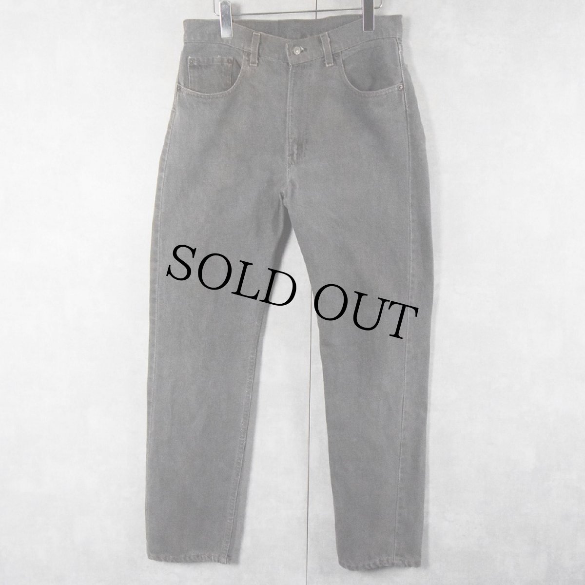 画像1: 90's Levi's 505 USA製 "先染め" ブラックデニムパンツ W33 (1)