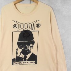 画像1: DOOM "Police Bastard" ハードコア バンドプリントロンT (1)