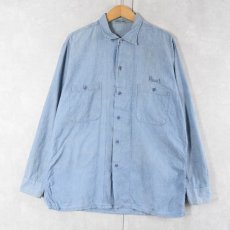 画像1: VINTAGE U.S.NAVY シャンブレーシャツ (1)